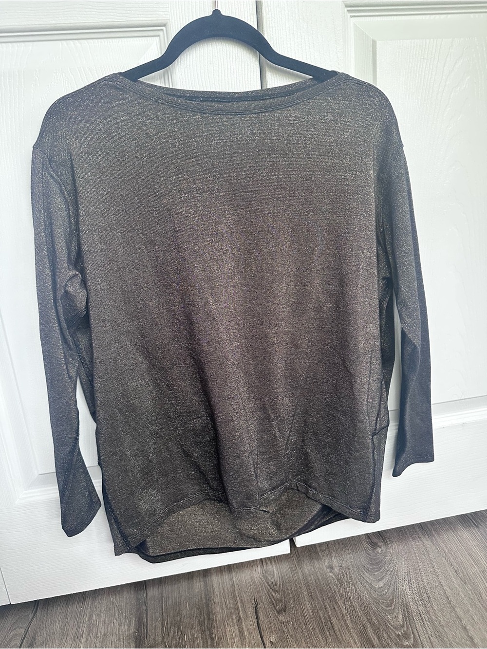 lululemon athletica Metallic Charcoal Long Sleeve Top